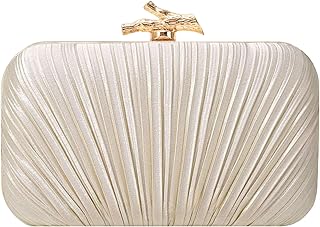 MR Clutch Purses for Women Evening Bag Satin Pleated Evening Bags for Women Formal Wedding Party Cocktail Purse