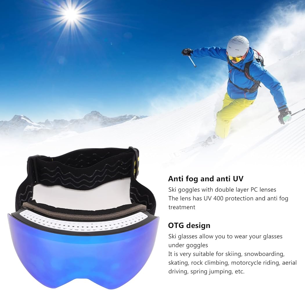LY Lunettes De Neige Chauffantes Avec Lentille Magnétique Anti Buée