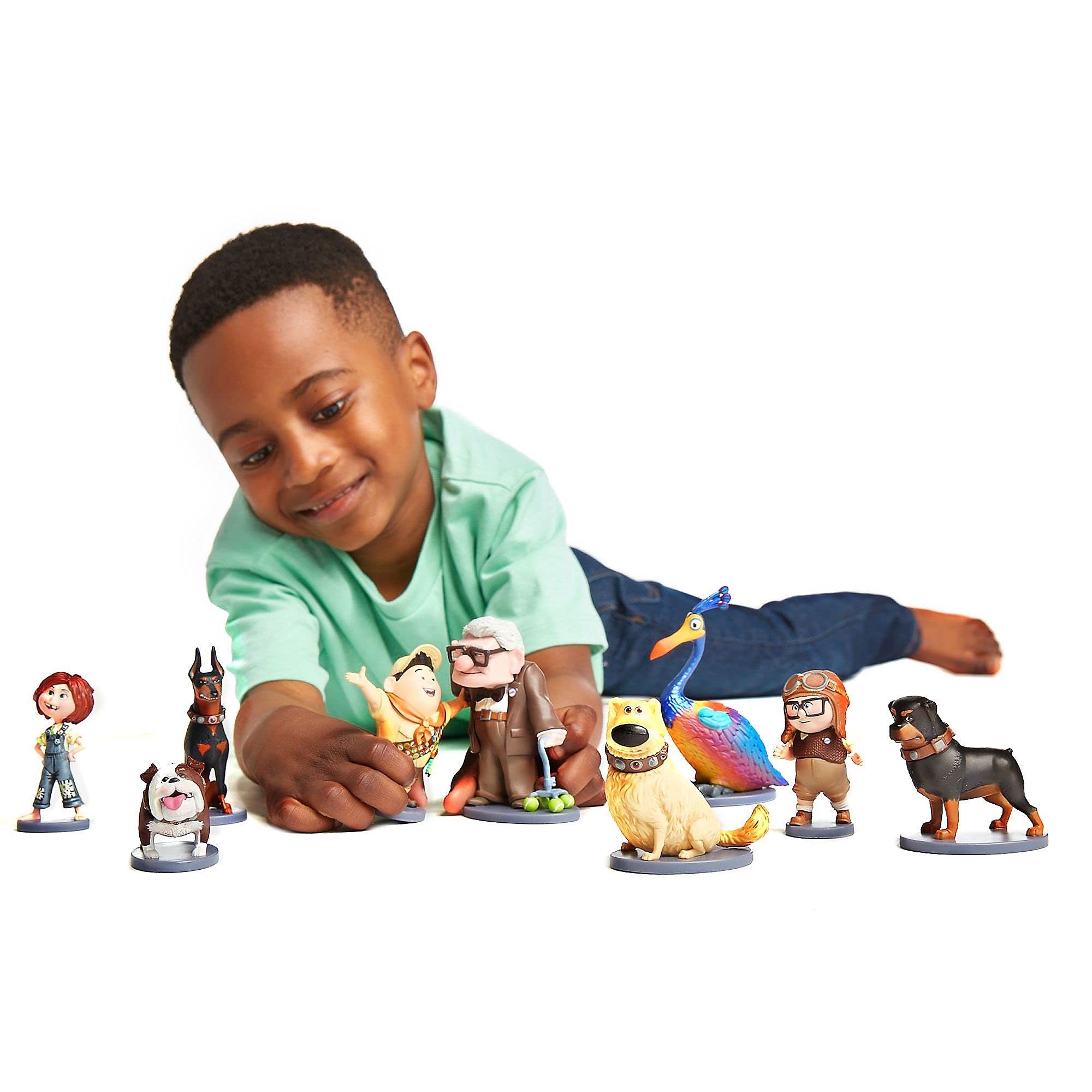 Disney Store Up Deluxe 9-częściowy zestaw figurek - Pixar Up - zawierający 9 plastikowych figurek - odpowiedni dla dzieci w wieku od 3 lat