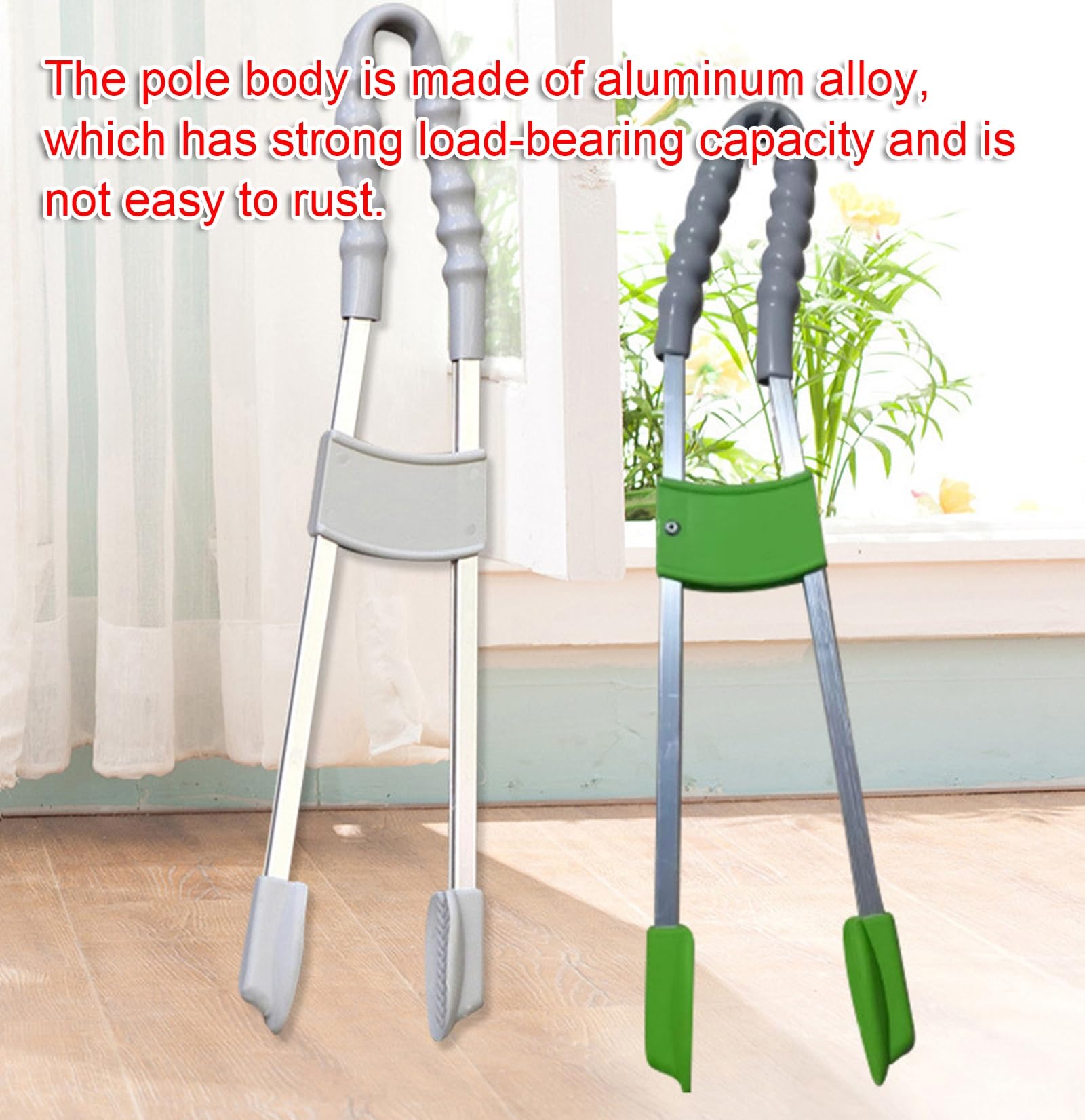 Müllsammler mit langem Griff, Greifwerkzeug, Leichter Müllsammelclip, ergonomischer Griff für die Reinigung im Freien und das Sammeln von Müll,A