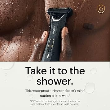 MANSCAPED The Lawn Mower 5.0 Ultra Groin & Body Hair Trimmer Dual-Head SkinSafe Trimmer & Foil Blades, Waterproof Wet/Dry Groomer, USB-C Rechargeable with Travel Case, Mens Ball Shaver, Black