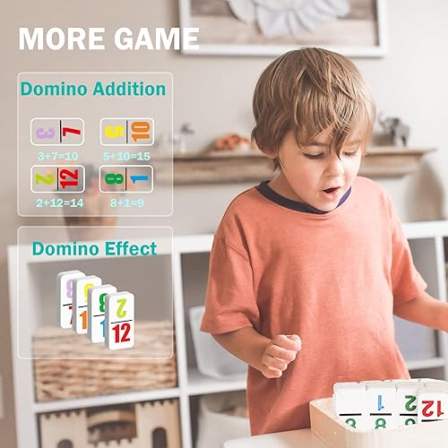 Miniatura 5 de LIOGELIRS Juego de dominó de tren mexicano para adultos, 105 piezas, juego de dominó doble de 12 colores para noche de juego familiar, juegos de