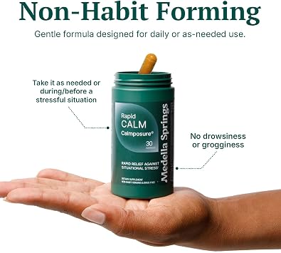 Anti Stress Supplements - Quick Relief from Situational Stress (60 Caps) | Calm Supplement - Side Effect-Free Stress Pills - Calming Supplements for Adults with Magnesium & Vitamin C
