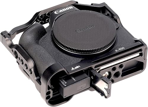 Miniatura 5 de Jaula Foto4easy R50 para cámara Canon R50 con placa de liberación rápida para Arca-Swiss, incluye mango de madera lateral universal doble