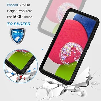 CENHUFO for Samsung A52s Case, Samsung A52s 5G/A52 5G Case Built-in Screen Protector Shockproof Clear Cover Full Body Protective Rugged Phone Case for Samsung Galaxy A52S 5G/A52 5G/A52 4G -Black