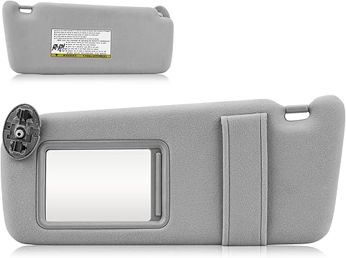 Miniatura 44 de Visera solar con luz para Toyota Camry 2007-2011 con techo solar, lado izquierdo del conductor gris parasol de repuesto 74320-06800-B0