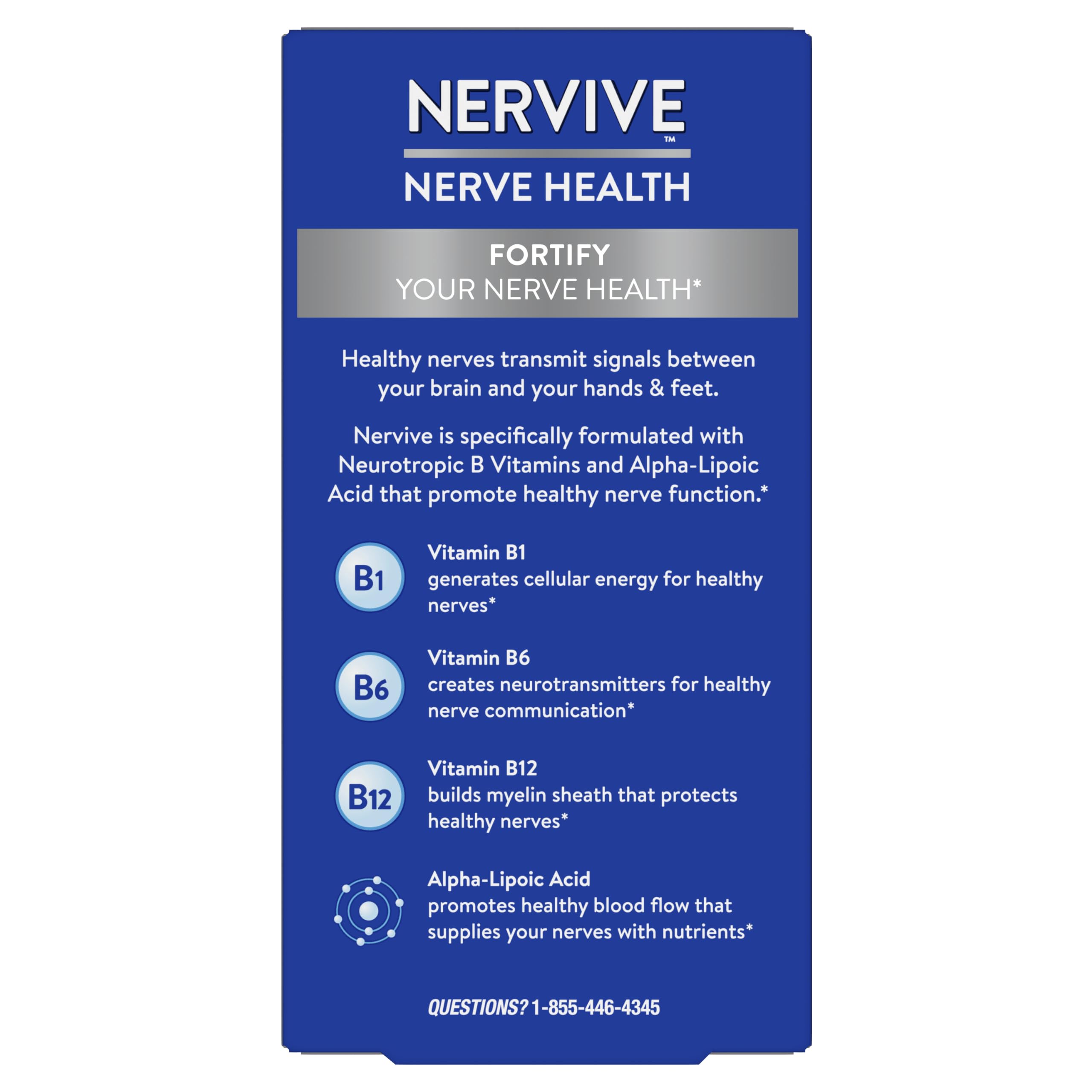 Nervive Nerve Health, Alpha Lipoic Acid, Fortify Nerve Health, Healthy Nerve Function, Healthy Blood Circulation, Supplement, Tablet, 30 Tablets — Amazon image 10