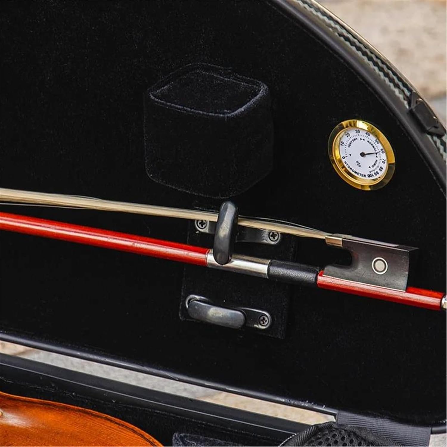 Violin instrument case Violin Case 4/4 Size Black Stripes Widened Triangular Hybrid Carbon Fiber With Code Lock Music Bag