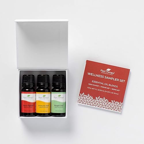Miniatura 6 de Plant Therapy Wellness Sampler - Juego de aceites esenciales 100% puros sin diluir: luchador de gérmenes, ayuda inmunológica y ayuda de respiración,