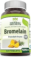 Vista 12 de Herbal Secrets Bromelain Supplement 500 Mg Tablets Supplement Non-GMO Gluten Free Made in USA (240 Count)