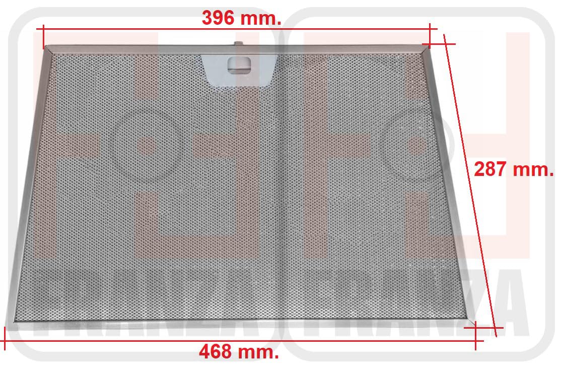 Elica Turboair - Filtro per cappa 450 x 144 x 9 mm. in alluminio lavabile GF070A - GR04R TWIN - FKA59