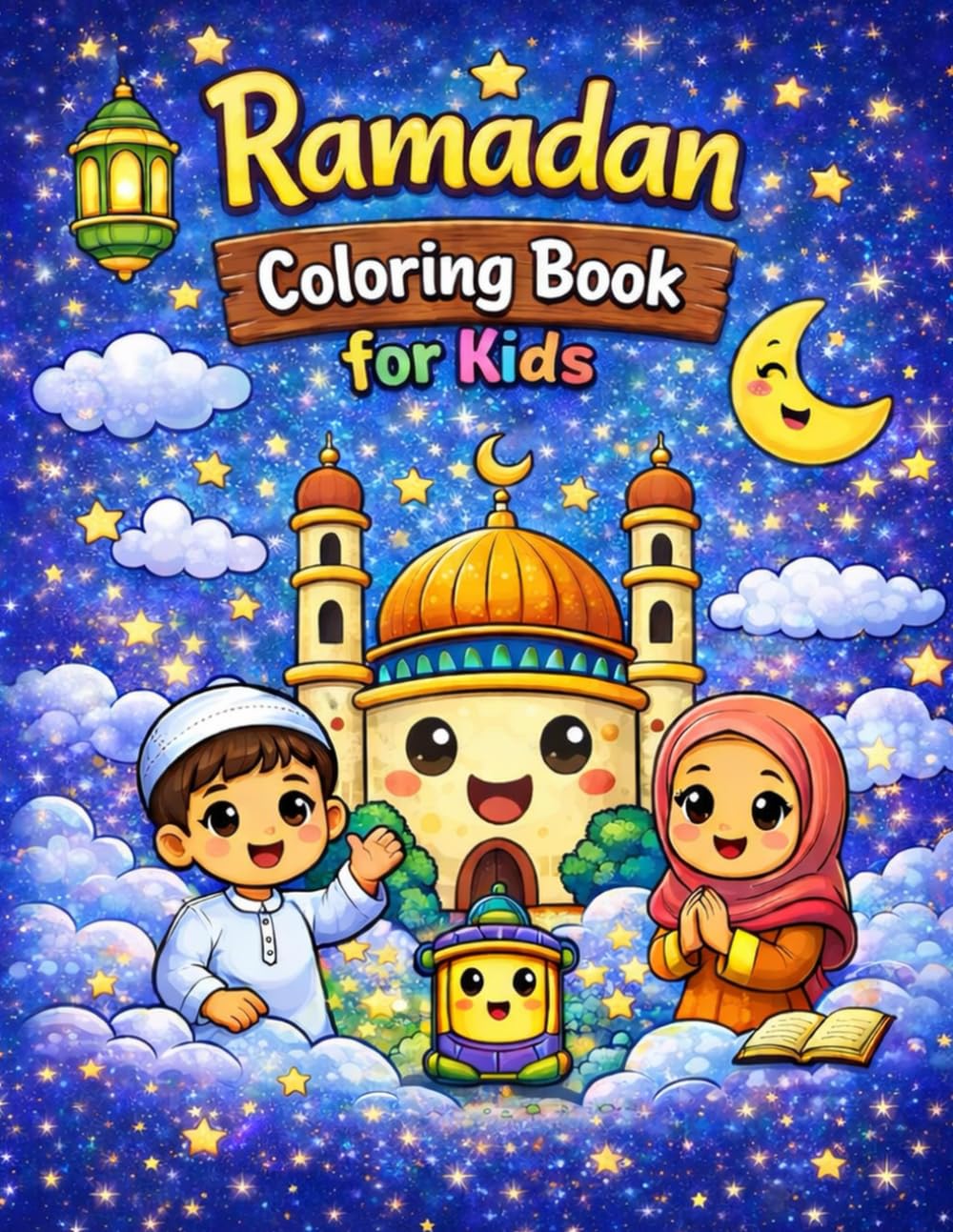 Ramadan Coloring Book for kids: 30 Illustrations for 30 Days of Ramadan