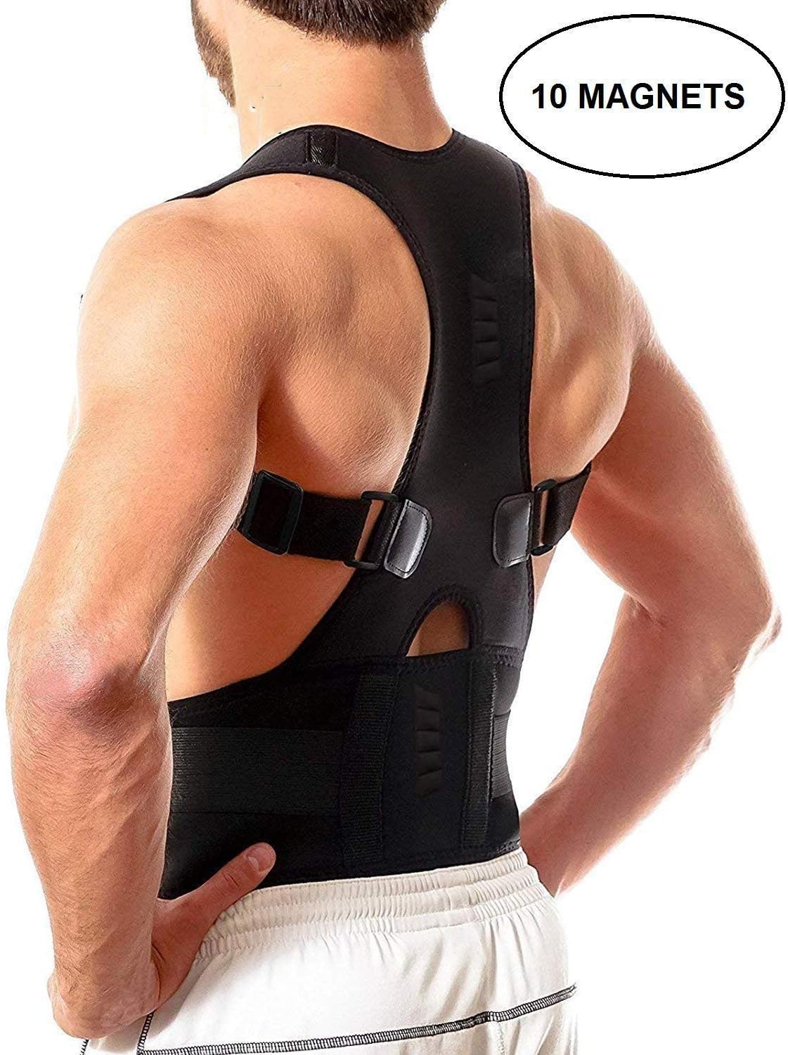 REMEDIUM Magnetic Back Brace Posture Corrector for Lower and Upper Back Pain (XL