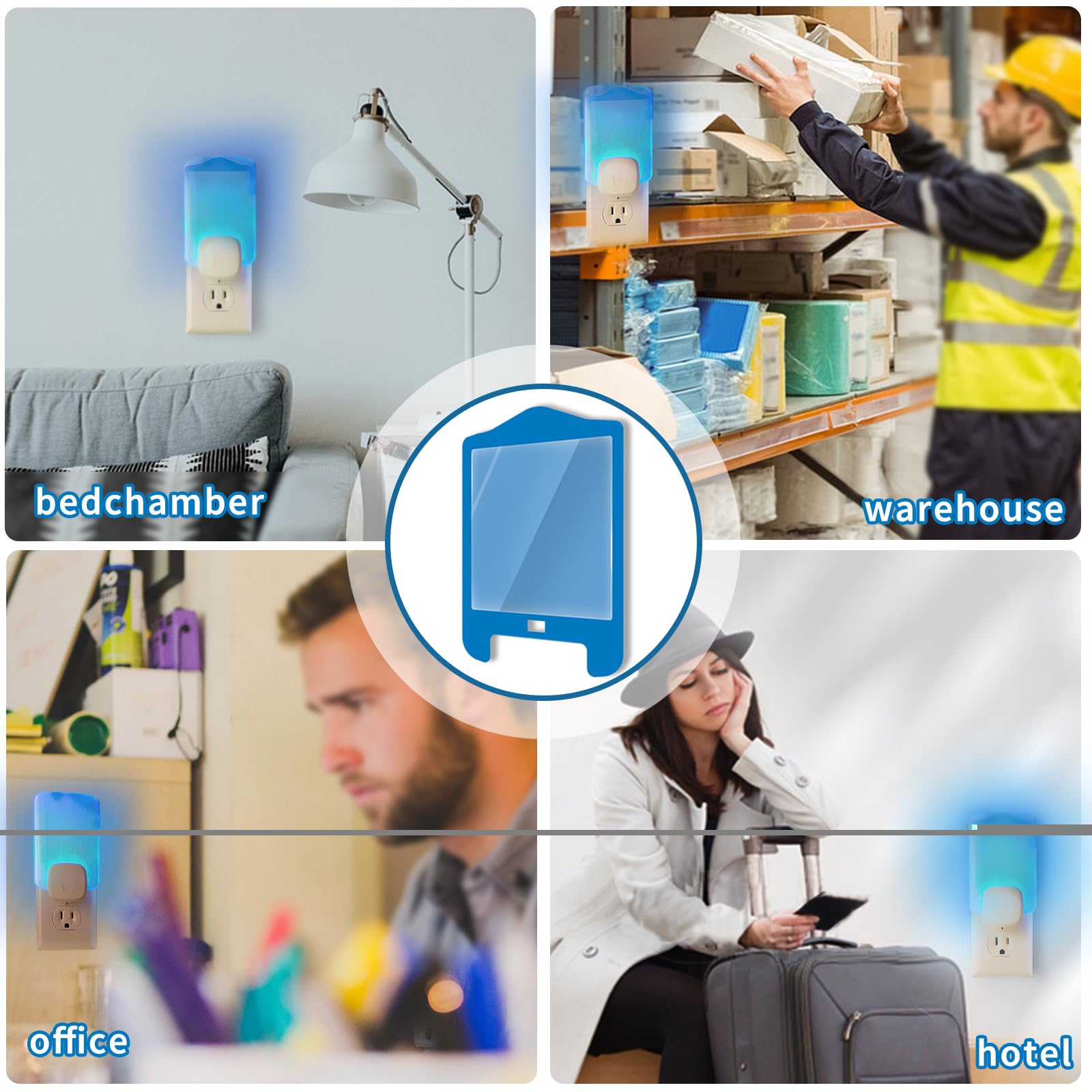 ZVVN Juego De 12 Cartuchos Repuesto Para Raidplug-in Light, Luz Tallo, Tarjetas Pegamento Repuesto, Blue