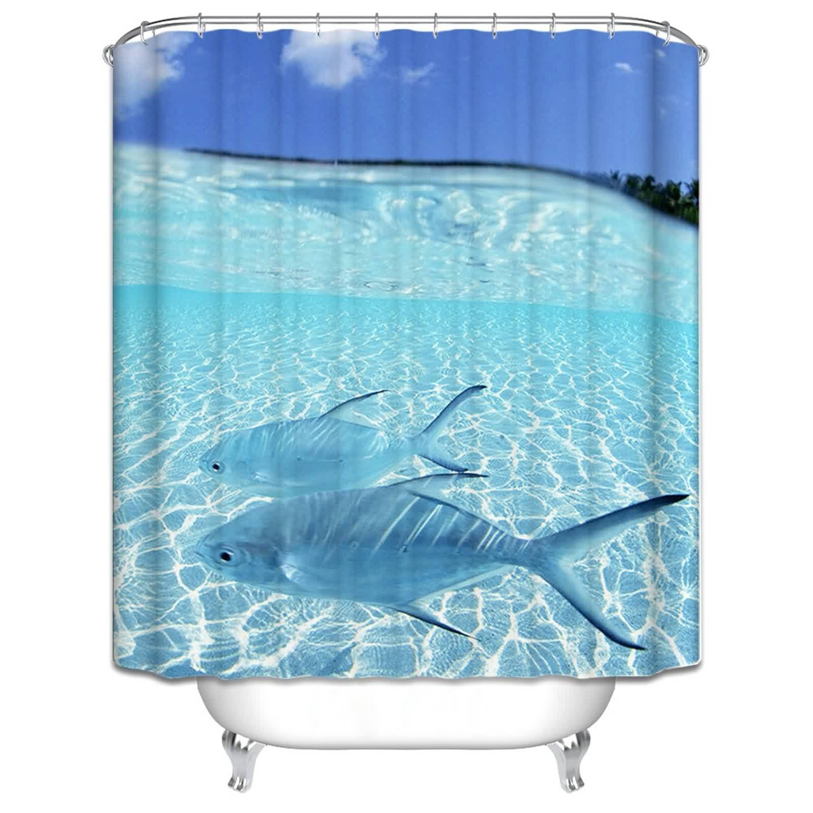 Rideau douche manga anti moisissure textile étanche grand format
