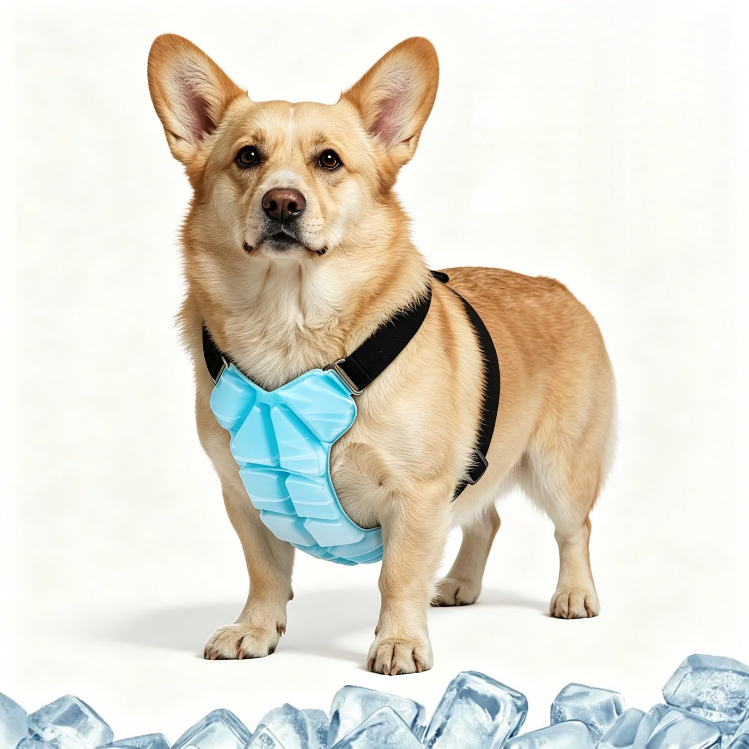 Kühlweste für Hunde, leichter als Wasser-Shirt, Sommer-Wärmeentlastung für Hunde, Angstlinderungsweste für Hunde an heißen Tagen, hält das Haustier bei heißem Wetter kühl