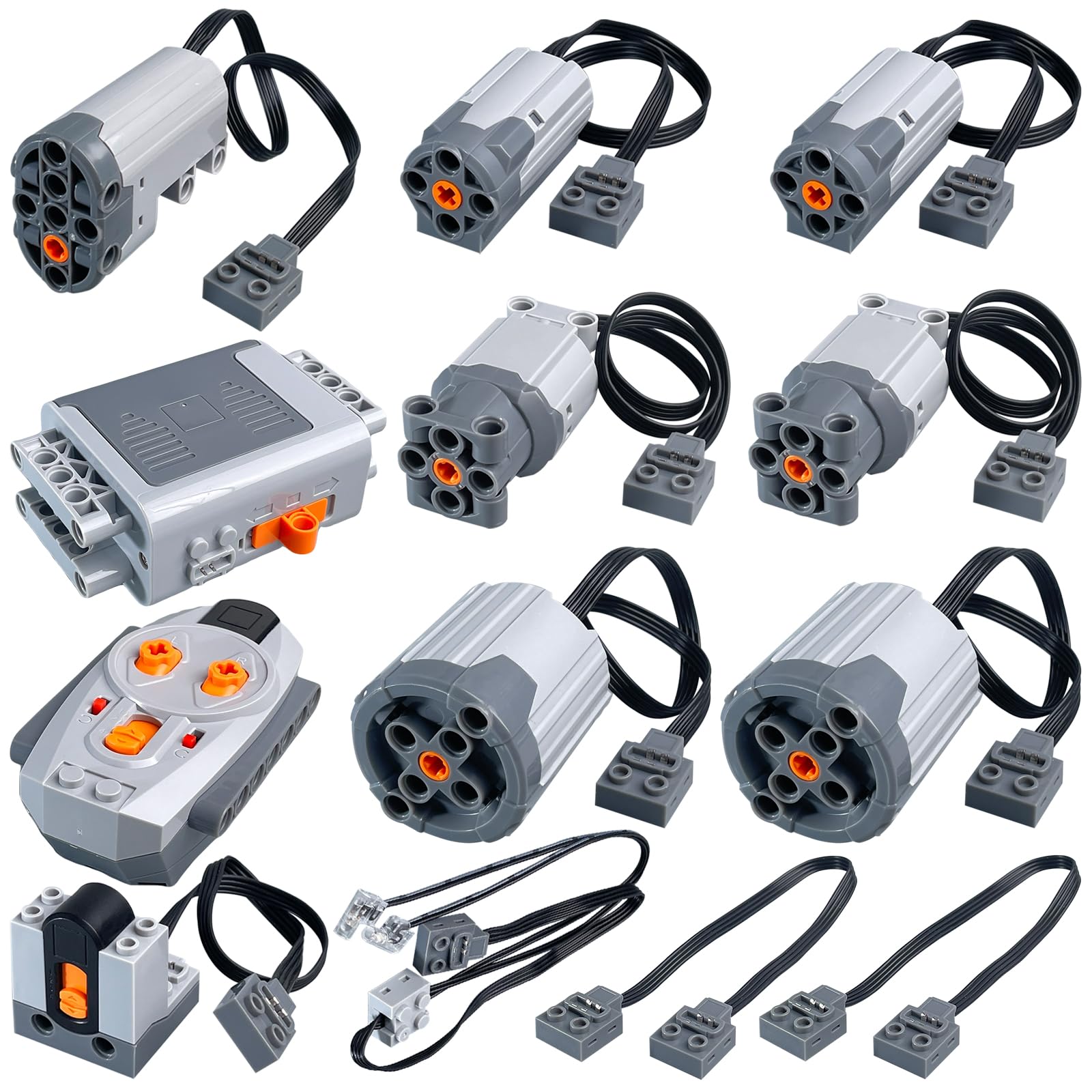 Photo 1 of 13-in-1 Power Function Motors Set Compatible with Technology Bricks, The Kit Parts Includes M L XL Servo Motor AA Battery Box, 2.4G Remote Control Receiver, Christmas and Birthday Gifts for MOC Player