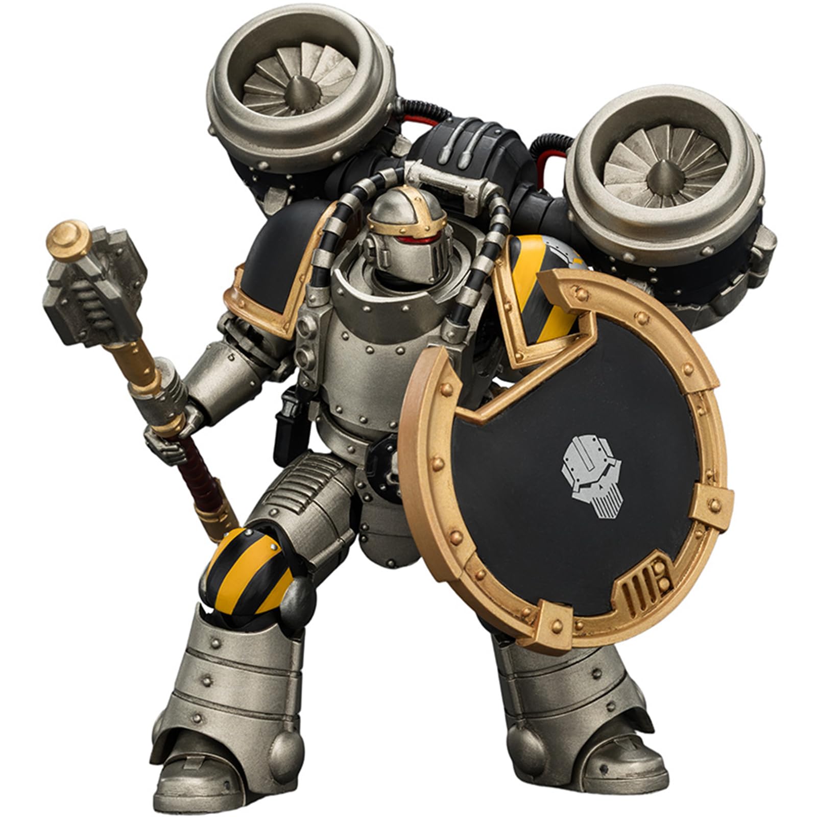 JOYTOY Warhammer 40k Horus Heresy，Iron Warriors MkII Assault Sergeant with Disintegrator pistol, Power maul & Combat shield 1/18 Action Figure Collect And Display Model