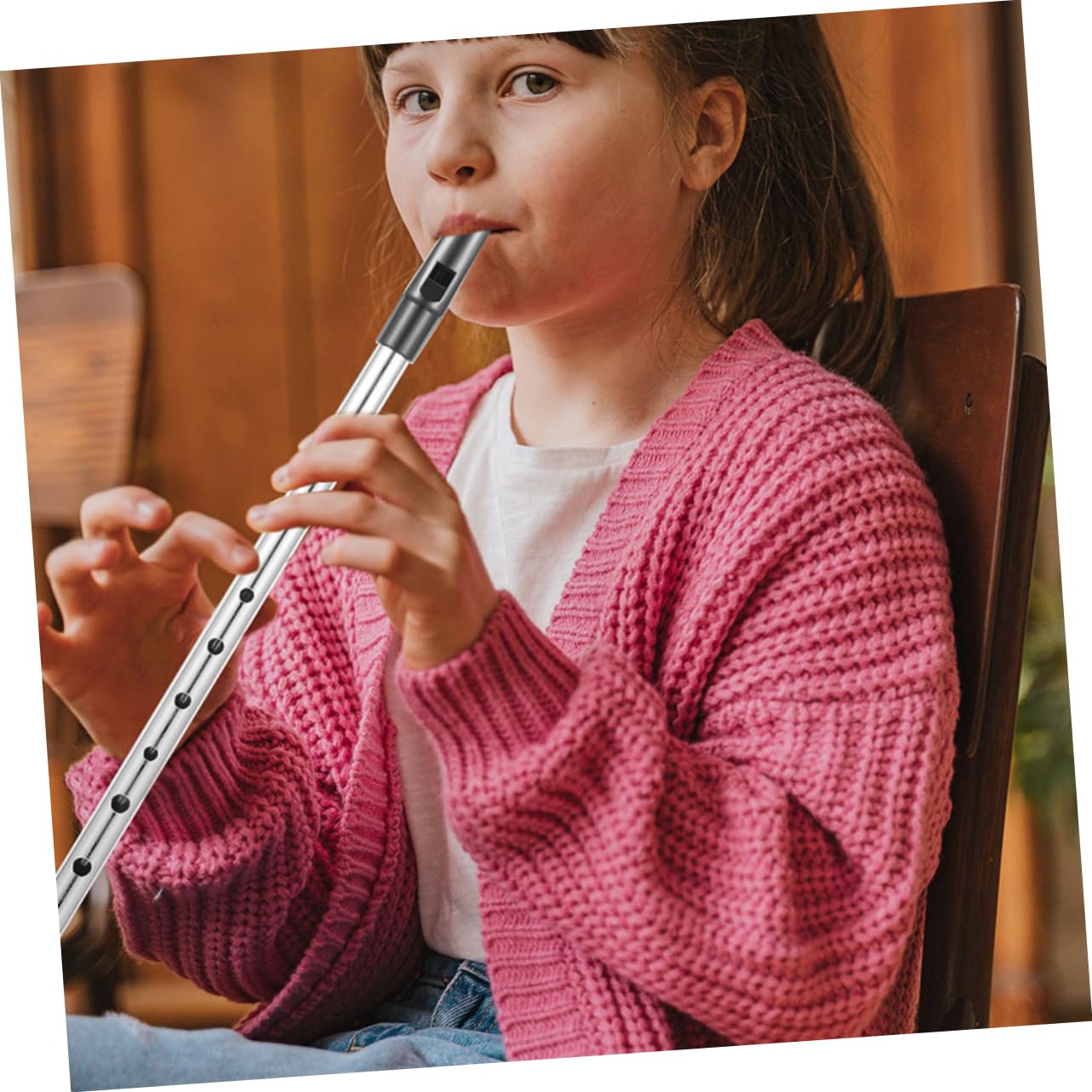 Toyvian 4pezzi Soprano Recorder d Key Metallo Principianti Strumento Musicale Leggero e Portatile Ottimo Pratiche Musicali Sviluppare La La Musica