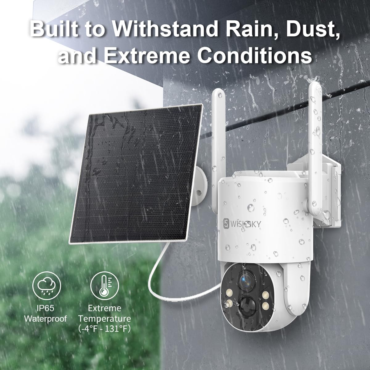 4G LTE Cellular Security Camera Wireless Outdoor Solar Charging, 2K HD Color Night Vision No WiFi Solar Powered Camera with PIR Motion Detection, Two-Way Audio,Built in SIM Card