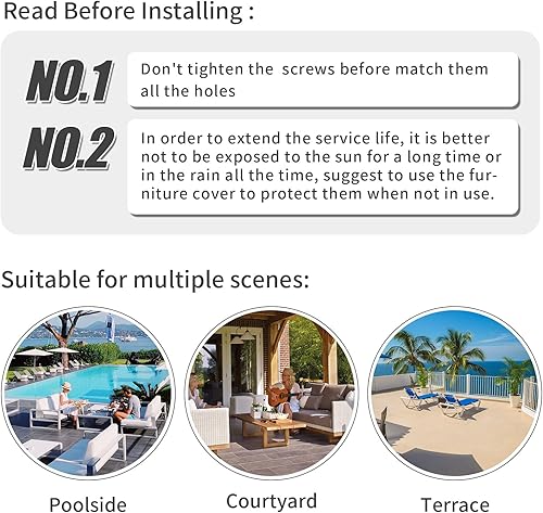 Miniatura 6 de WAROOM Mesa de centro de mimbre PE para exteriores, muebles de jardín de ratán para patio, mesa de comedor de té multifuncional, color gris