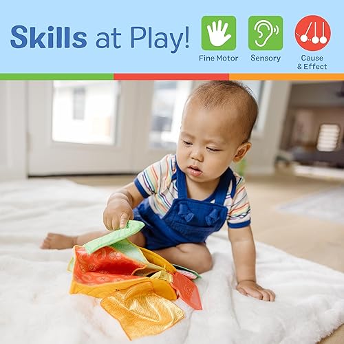 Miniatura 5 de Melissa & Doug Juguete infantil multisensorial suave para rellenar y derramar tacos – Juguetes sensoriales para bebés, juguete de taco para bebés,