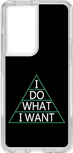 DistinctInk Clear Shockproof Hybrid Case for Samsung Galaxy S21 Ultra (6.8" Screen) - TPU Bumper, Acrylic Back, Tempered Glass Screen Protector - I