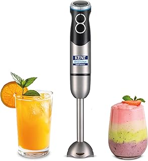 KENT Stainless Steel 304 Full Body 450W Powerful Hand Blender | Variable Speed Control | Turbo Switch For Fast Blending | Detachable Shaft For Easy Cleaning | Hot & Cold Blending | Low Noise DC Motor