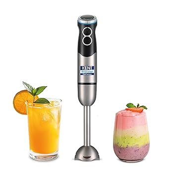 KENT Stainless Steel 304 Full Body 450W Powerful Hand Blender | Variable Speed Control | Turbo Switch For Fast Blending | Detachable Shaft For Easy Cleaning | Hot & Cold Blending | Low Noise DC Motor