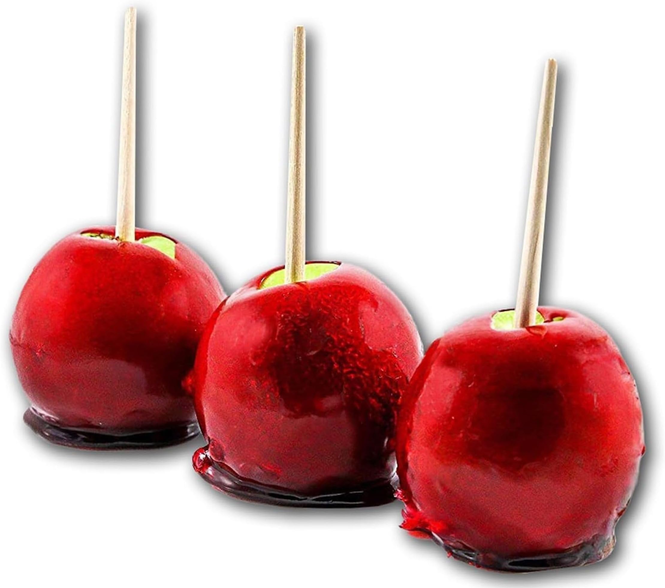 US Sweets Candy Apple 3 Pack - Granny Smith Apples Dipped in Sweet Red Cinnamon Candy | Candied Apples | Delicious Gift | Handmade in Small Batches | Guaranteed to Arrive Fresh