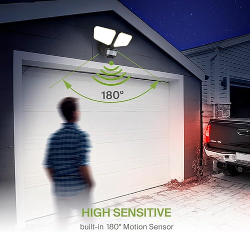 Miniatura 7 de ASD Reflector LED de seguridad 2 cabezas cuadradas 20W 120V no regulable 27003000350040005000K con sensor de movimiento de 180 y fotocélula negro UL