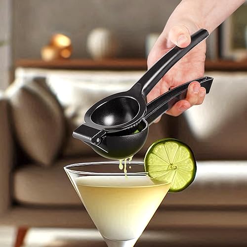 Miniatura 2 de Amazing Abby Paquete de 2 exprimidores de limón de aluminio, exprimidor de metal para cítricos, cuenco exprimidor de grado alimenticio para limones
