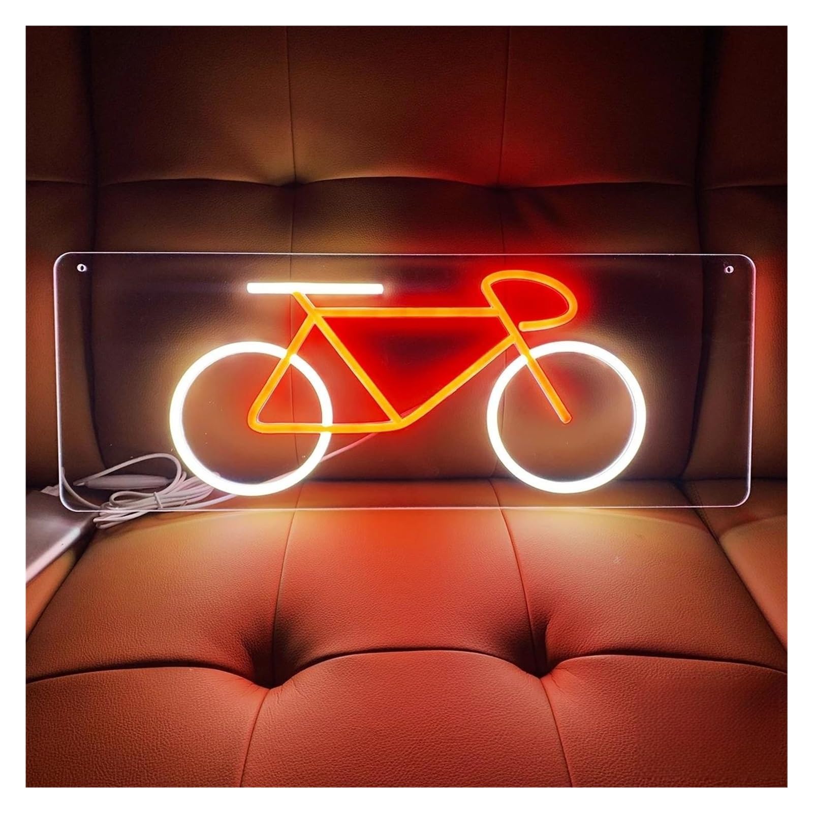 LEMST Sign Lamp Bicycle Neon Signs Apply to Shops, Bike Shops to Create an Atmosphere to Make Your Shop More Attractive 22cmx60cm