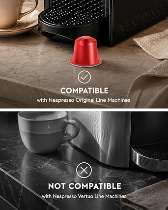 ROSSO CAFFE 60 Espresso Coffee Pods for Nespresso Original Machines - Premium Capsule Sampler Variety Pack 6 Flavors, Rich Breakfast to Intense Roasts