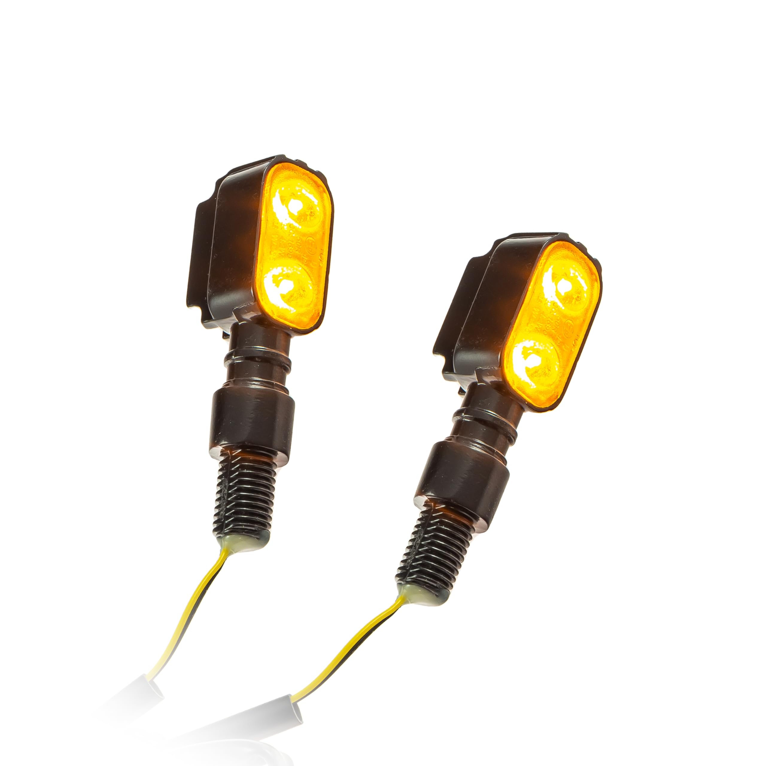 Motocicleta LED Intermitentes Moto LED Intermitente Fluted Acero Negro Cristal tintadas S de Geprüft