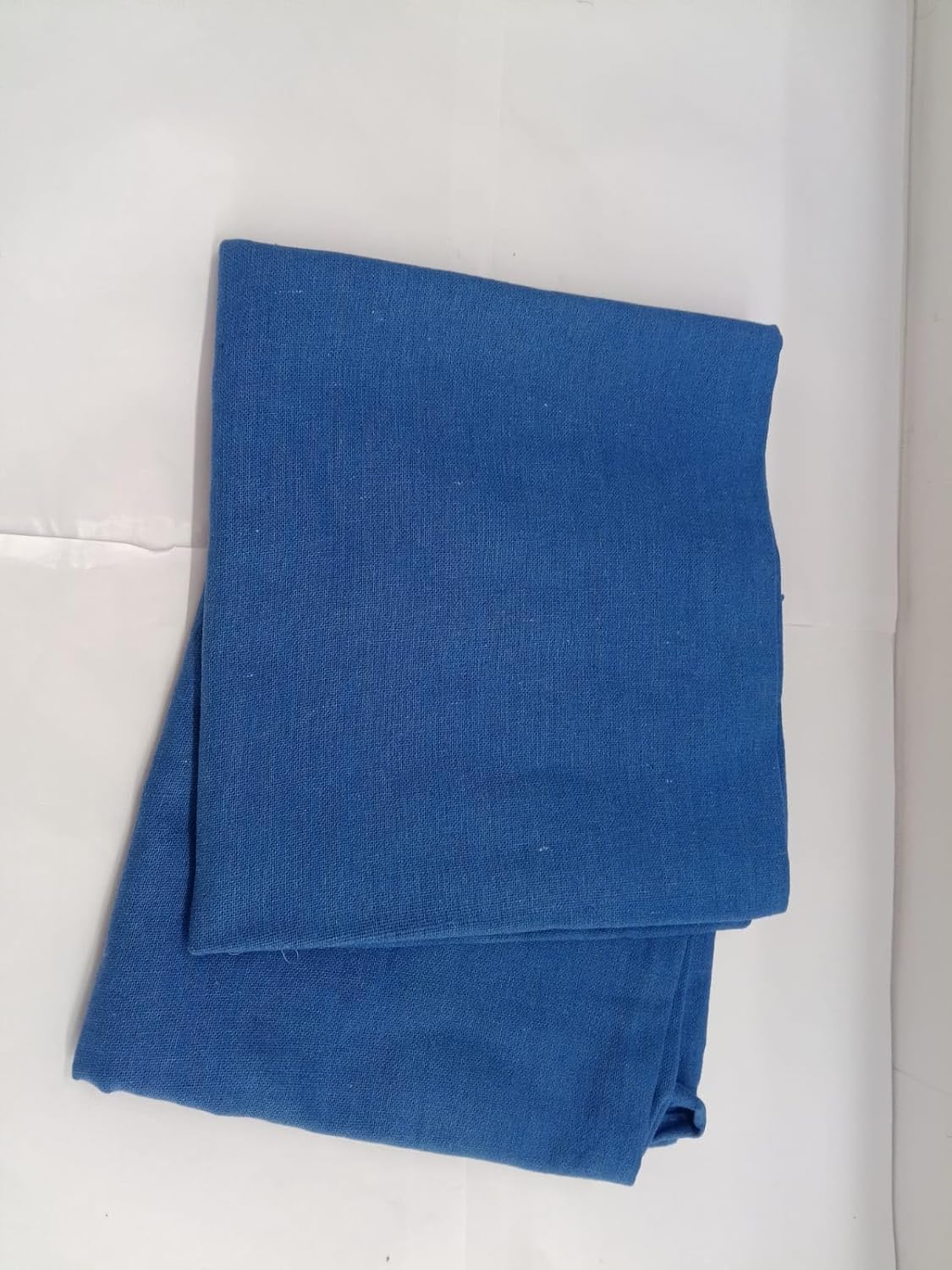 Reusable Cotton Plain Drape Sheet (Size: 36Inch X 54Inch, Colour: Blue)-2