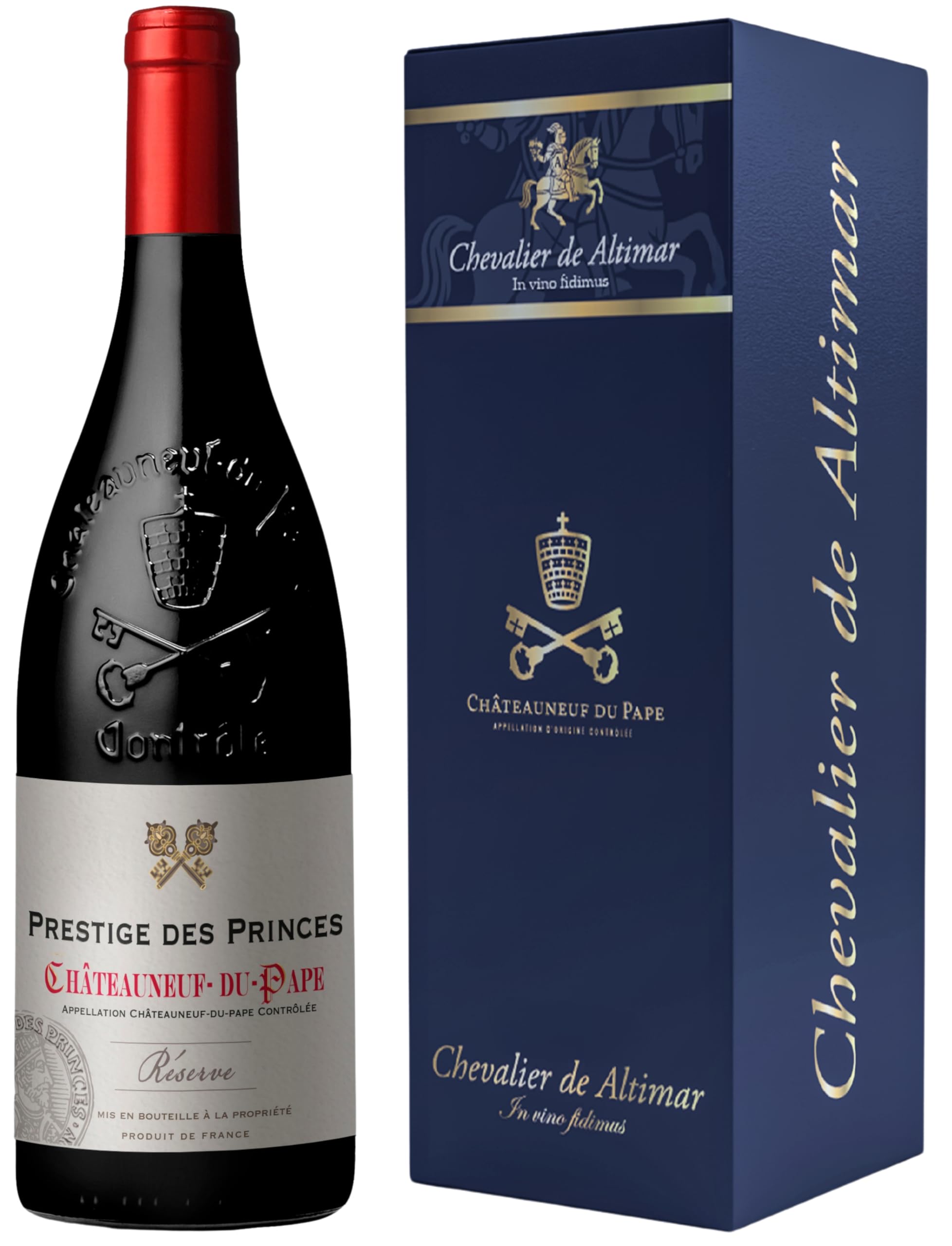 Chevalier de Altimar - Prestige de Princes Chateauneuf du Pape 2023 vintage red wine with gift box - 75cl