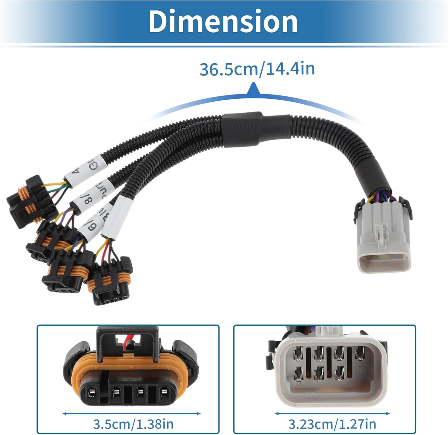 ACROPIX 2pcs Ignition Coil Wire Harness for Chevrolet Silverado 2500 HD for GMC Sierra 2500 HD 3500 8.1L 2001-2002 for LS1 LS6 Engines D580 No.12558948/19421259