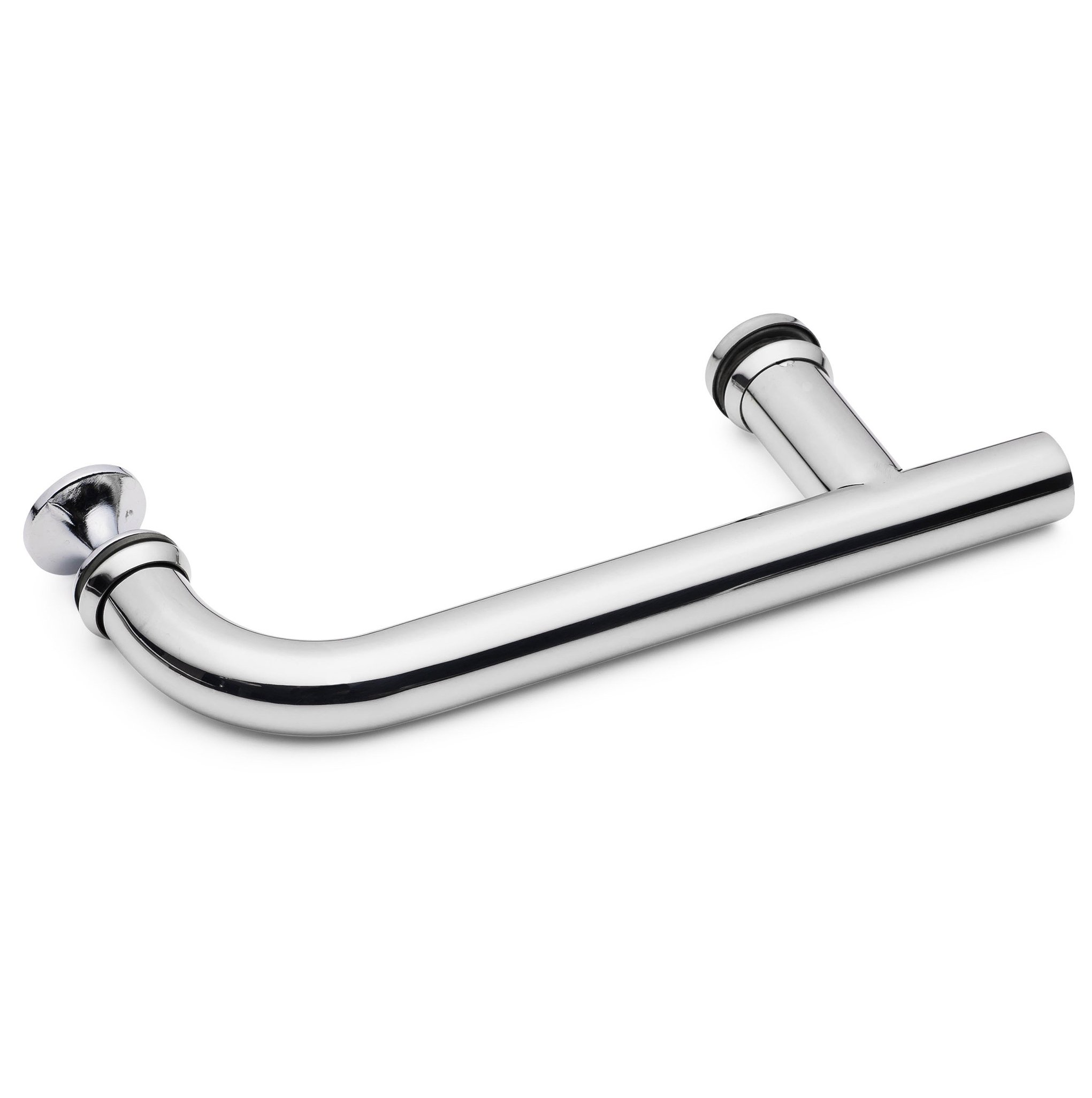 Poignée de douche 145mm entraxe bouton porte bain chrome L-1