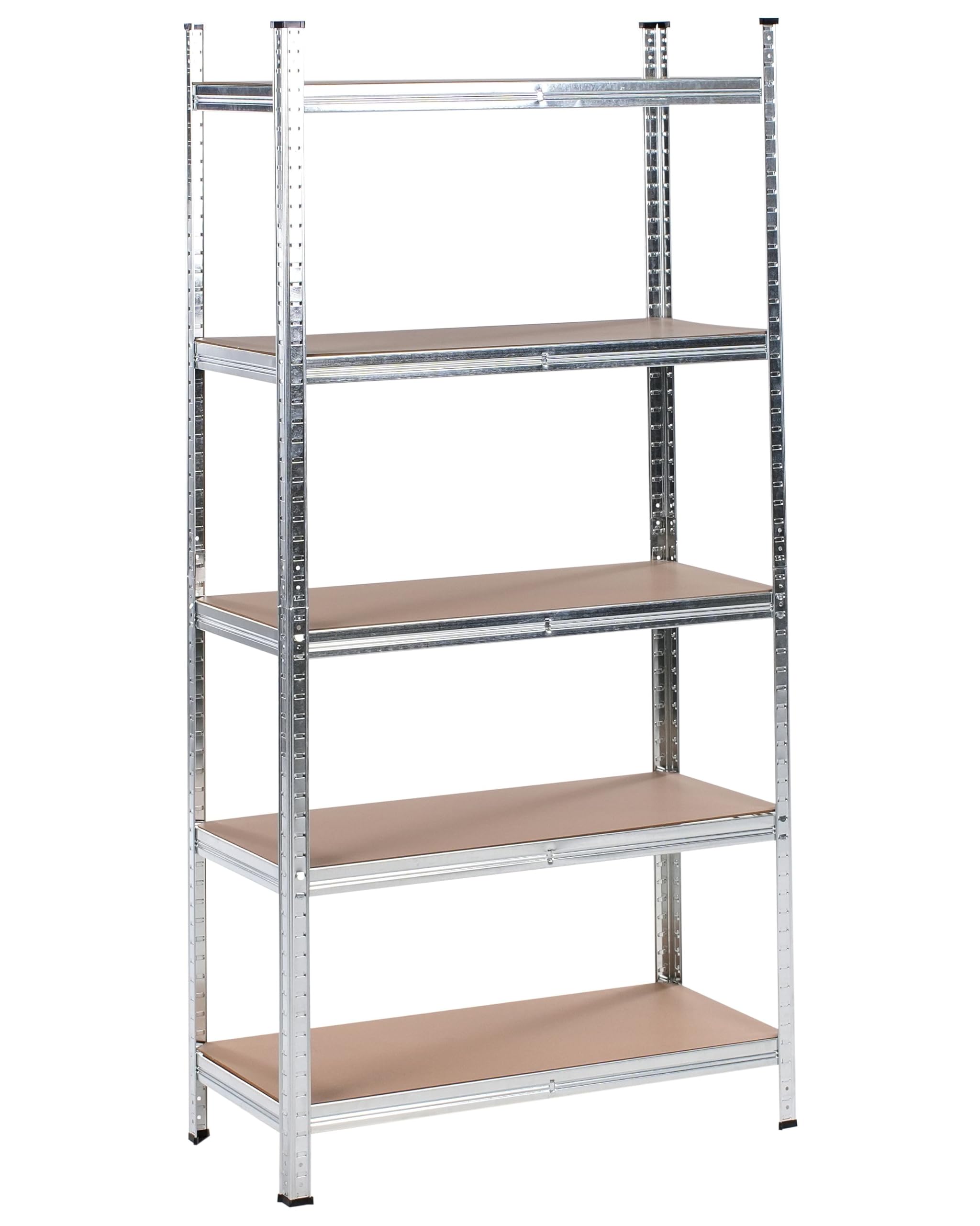 Beliani Gartenregal in Beige aus Eisen mit 4 Ablageflächen klappbar Pavona