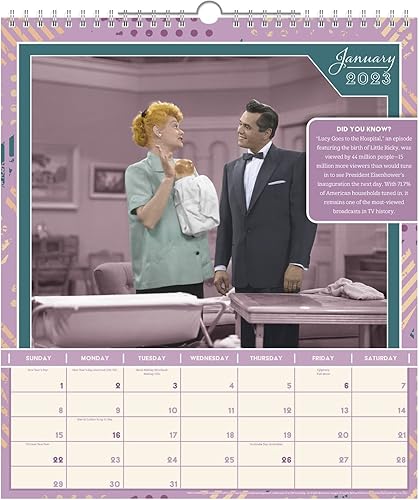 Miniatura 6 de Calendario mensual de pared 2023 I Love Lucy, edición especial, 12 meses, 13 x 15 pulgadas (DDSE902823)