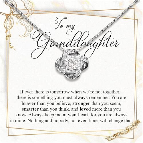 Larvincy Regalos para nieta de la abuela, abuelo, collar para mi nieta, joyería para abuela nieta, regalo de cumpleaños para nieta, graduación,