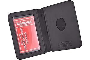 Marshal Premium Minimalist Leather Wallet with Police Badge Holder