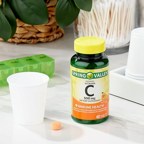 Miniatura 7 de Vitamina C masticable - Spring Valley 500 mg 60 tabletas (paquete de 1) Set con estuche Fusion Shop Store Week (1)