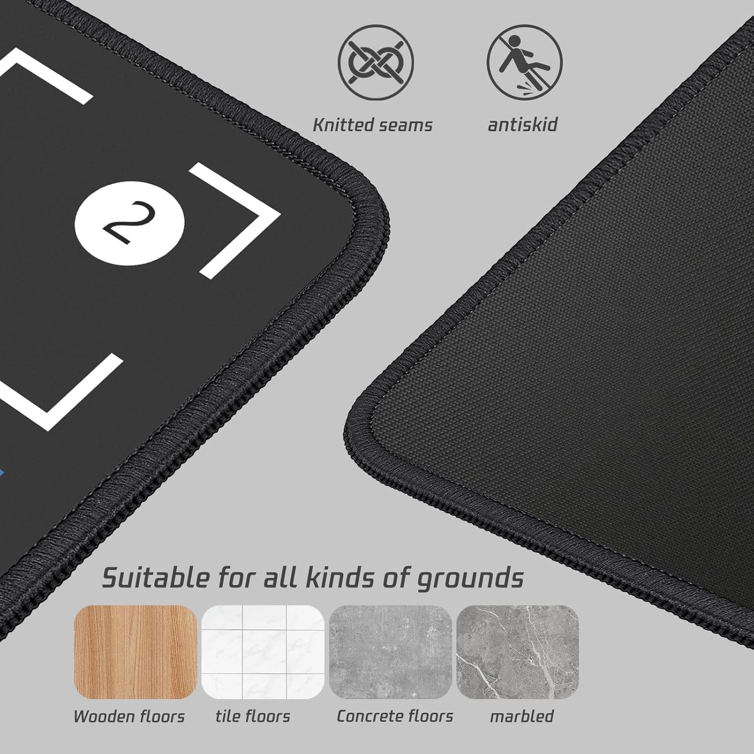 Portable Basketball Footwork Training Mat, Agility Footstep Training Mat, Basketball Pads for Training All Levels, Non-Slip Silent Equipment for All Ages to Improve Speed, Strength and Coordination