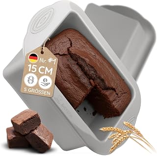 Backefix Brotbackform Silikon 15 cm – Kleine Kastenform mit 1200ml aus echtem Platin-Silikon, mit extra Wandstärke gegen Ausbeulen, ideal für Kuchen und Brot (antihaftend, flexibel, PFAS-, BPA-frei)