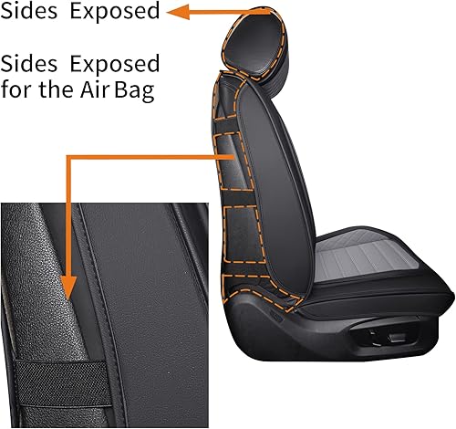 Miniatura 4 de Aierxuan - Juego completo de fundas de asiento de cuero, impermeables, universales, para Toyota, Highlander, 4Runner, Nissan, Altima, Honda, Chevy,