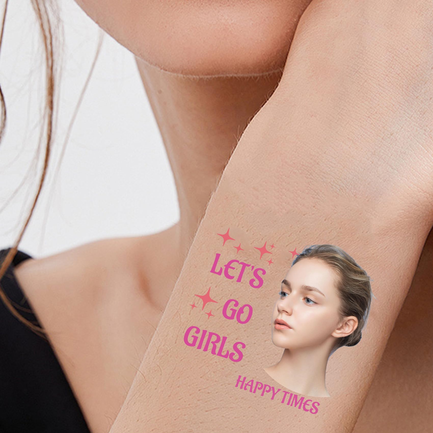 30 pezzi Tatuaggi Temporanei Personalizzati,Tatuaggi Personalizzati con Faccia Foto Nome Logo,Adesivi per Tatuaggi Impermeabili per Compleanno, Addio al Celibato,Iaurea,Matrimonio Bomboniere.