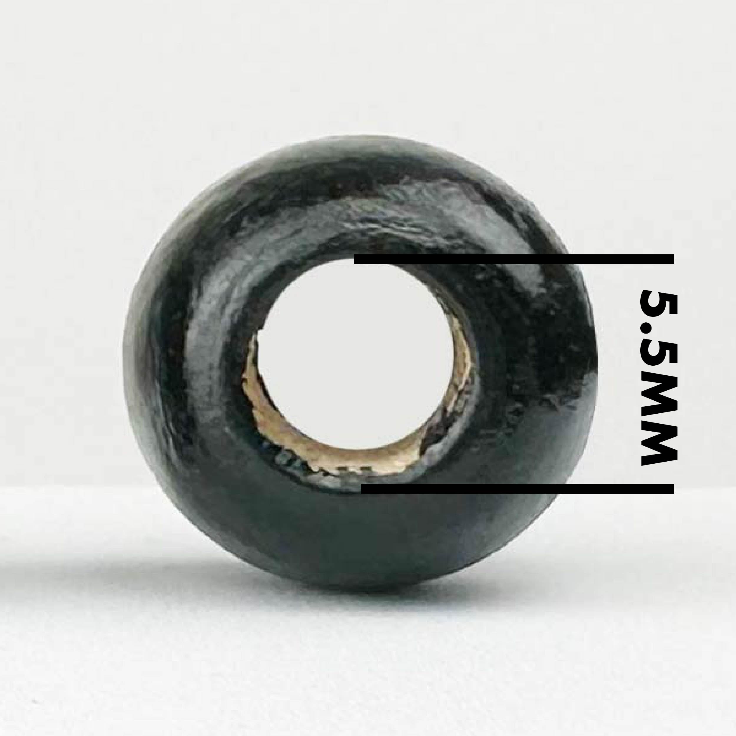 500 cuentas de madera de color marrón, marrón oscuro, negro y marfil de color blanco, 12 mm x 10 mm de diámetro, 5,5 mm de diámetro