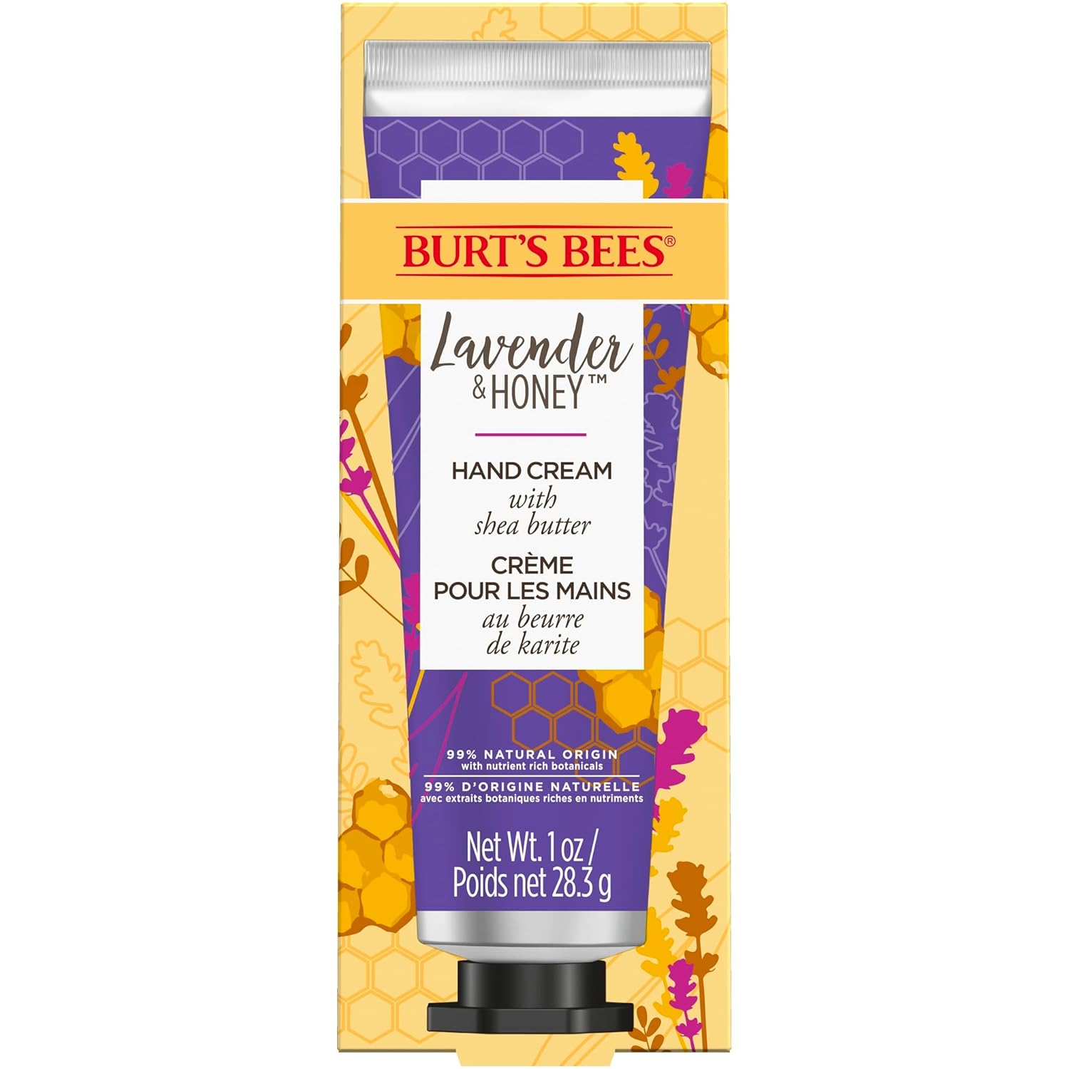 Burt’s Bees Lavender and Honey Hand Cream with Shea Butter, 1 Ounce